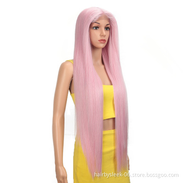 Rebecca fashion 38 inches Wholesale price synthetic wigs female 613 color Super straight long synthetic hair wigs for women